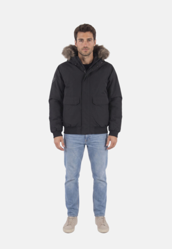 Blousons et vestes superdry faux fur everest bomber 12a jet black