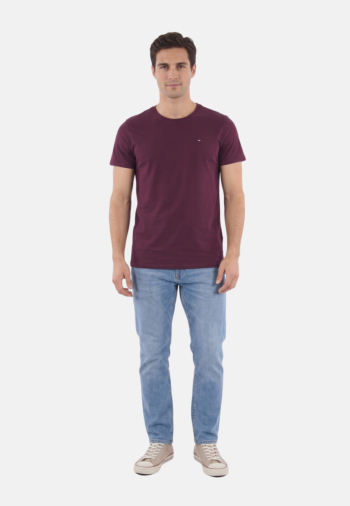Tee shirt tommy jeans dm0dm04411 v11 calypso berry