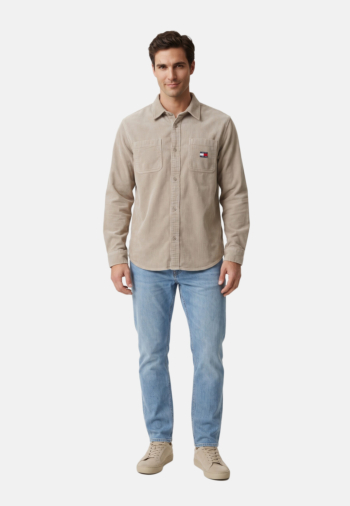 Chemise tommy jeans rlx corduroy pke limestone dust