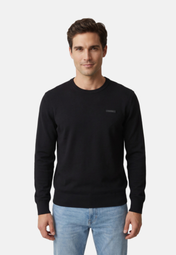 Sweat calvin klein jeans ls ck tech knit tipp ub1 black