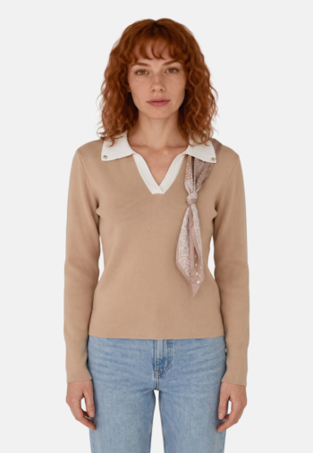 Polos manches longues morgan 262-mcil beige