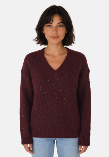 Pull hiver Le Temps Des Cerises miry 4017 burgundy