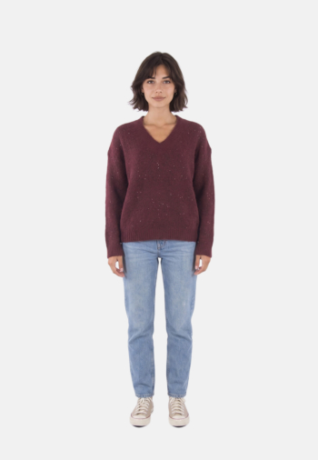Pull hiver Le Temps Des Cerises miry 4017 burgundy