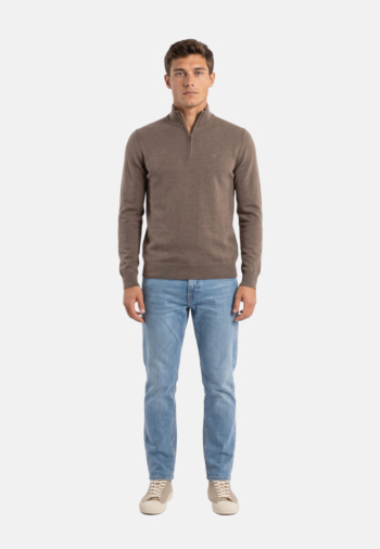Pull hiver superdry m6110783a m7o biscuit brown marl