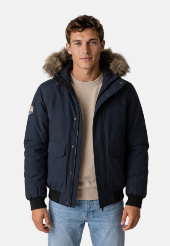 Blousons et vestes superdry faux fur everest bomber 98t eclipse navy