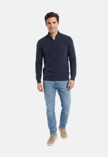 Pull hiver timberland cohas brook merino 1/4 zip 4751 dark spphr hthr