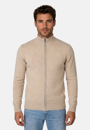 Gilets cardigans schott lance3 heather off white