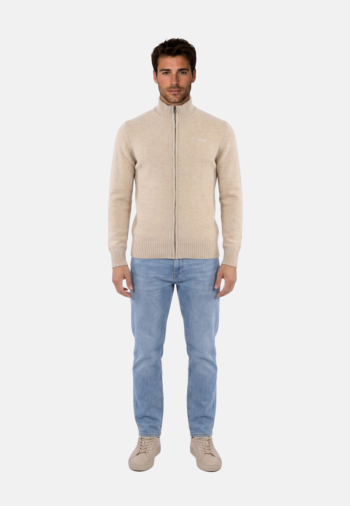 Gilets cardigans schott lance3 heather off white