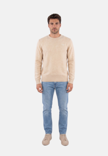 Pull hiver schott pllance1 heather off white