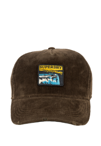 Casquettes superdry graphic cord trucker 1tx dark brown cord
