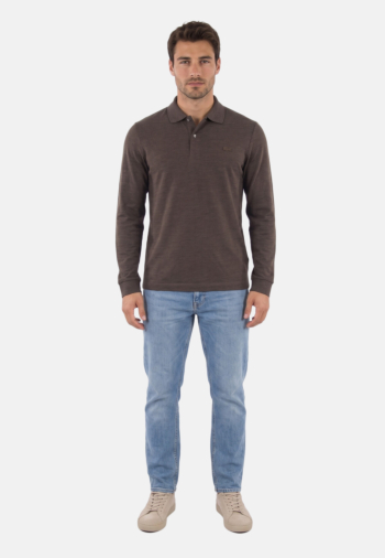 Polos manches longues lacoste dh0215 rv2 mammouth chine