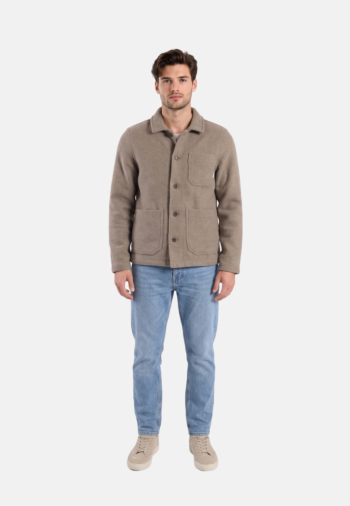 Blousons et vestes faguo lorge bei05 dark beige melange