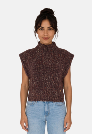 Pull hiver emilie karston isaliney marron