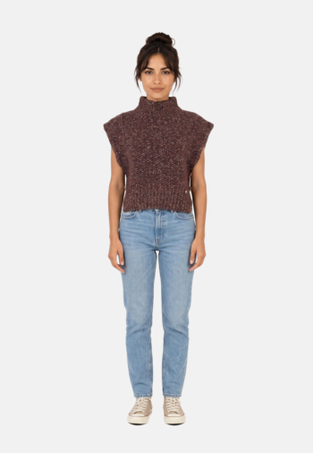 Pull hiver emilie karston isaliney marron