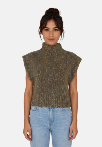 Pull hiver emilie karston isaliney vert