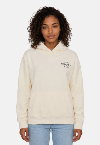 Sweat superdry drop needle velour 22c cream