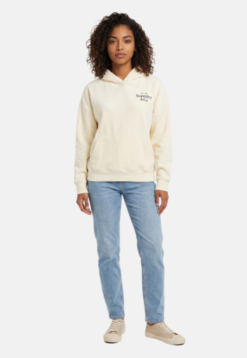 Sweat superdry drop needle velour 22c cream