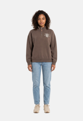 Sweat superdry country club 8uf dark chocolate brown marl