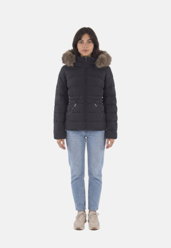 Doudounes superdry hood faux fur fuji 02a black