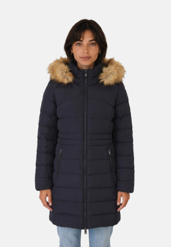 Doudounes superdry hood faux fur fuji 49p darkest navy