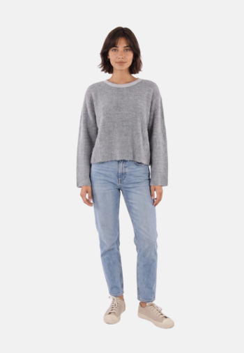 Pull hiver american vintage sap18ch26 gris clair et noir