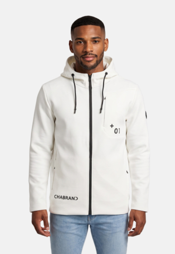 Sweat chabrand 63416 co801 blanc noir