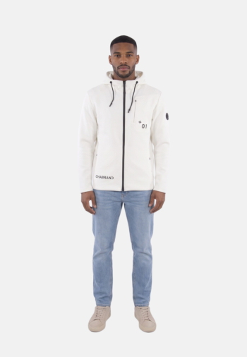 Sweat chabrand 63416 co801 blanc noir