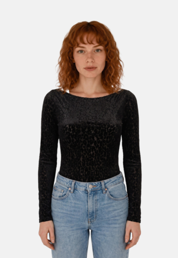 Tee shirt manches longues grace & mila bora noir