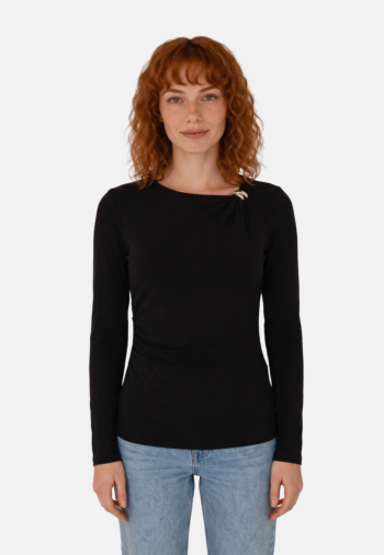 Tee shirt manches longues grace & mila bijou noir