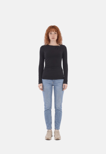 Tee shirt manches longues grace & mila bijou noir
