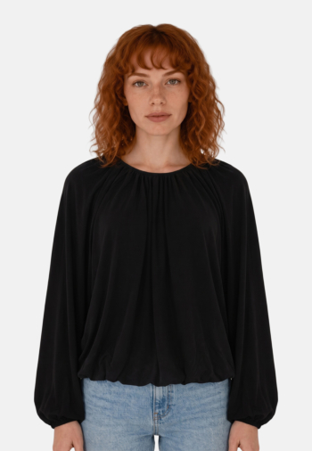 Tee shirt manches longues grace & mila barbara noir