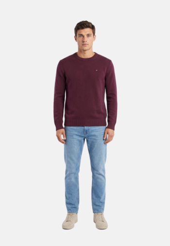 Sweat tommy jeans slim ess v11 calypso berry
