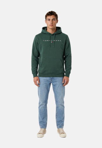 Sweat tommy jeans reg linear logo mbm velvet green
