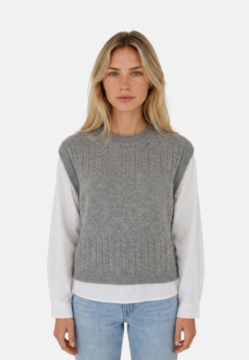 Pull hiver only 15391827 medium grey melange