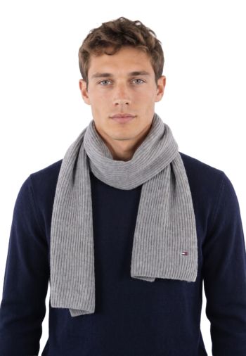 Echarpe tommy jeans flag pima p7d medium grey heather