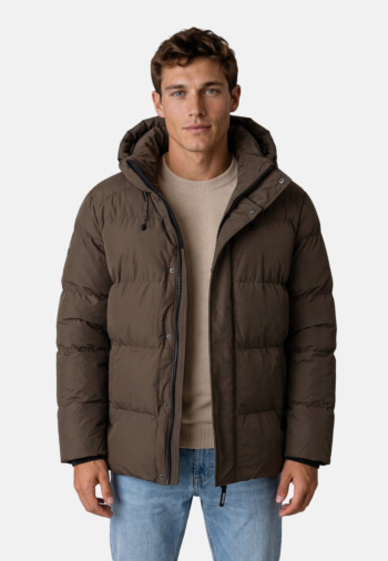 Doudounes superdry hooded 5 baffle sports h1d slate brown
