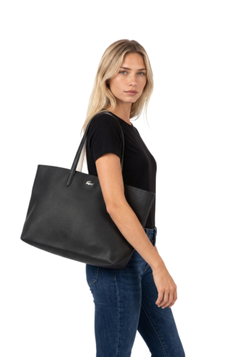 Sacs à main lacoste nf4823aa m66 noir farine