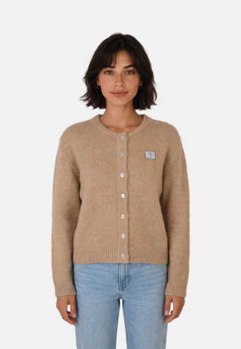 Gilets cardigans only maggie taupe gray mel/patch