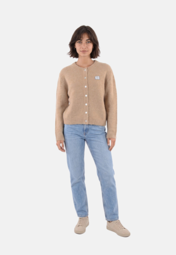 Gilets cardigans only maggie taupe gray mel/patch