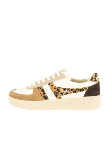 Baskets basses gola grandslam safari quadrant trainer wf off white/light caramel/leopard/mocha