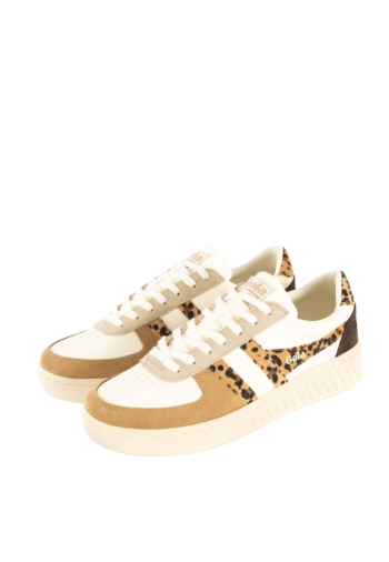 Baskets basses gola grandslam safari quadrant trainer wf off white/light caramel/leopard/mocha