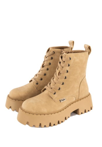 Bottines buffalo aspen lace up mid warm cream