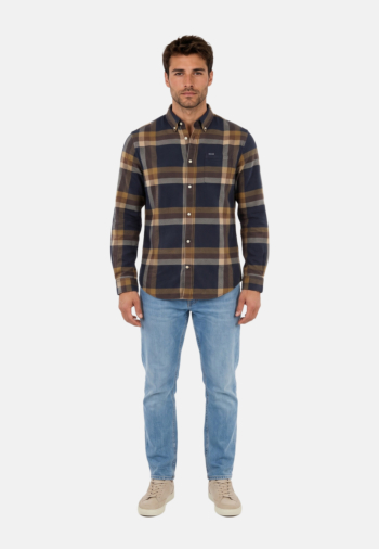 Chemise barbour folley tailored check ny91 navy