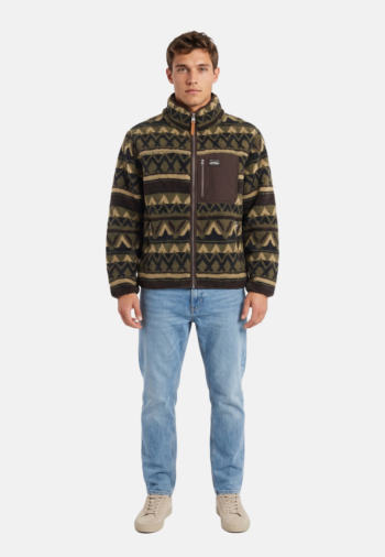 Gilets cardigans superdry abstract m5h snow peak green