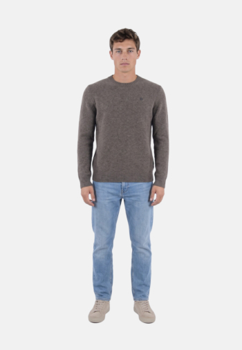 Pull hiver superdry brushed m5z cocoa brown fleck