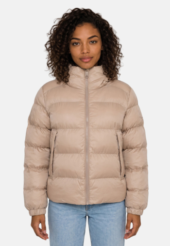 Doudounes superdry hooded shine m1e mushroom beige