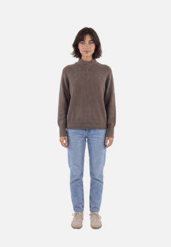 Pull hiver superdry washed classic 04o dark brown