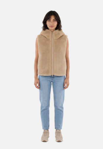 Gilets sans manche save the duck cassandra 40033-stone beige