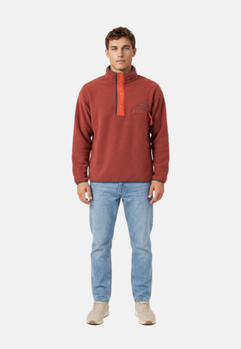 Pull hiver columbia helvetia ii half snap fl 632 red oxide
