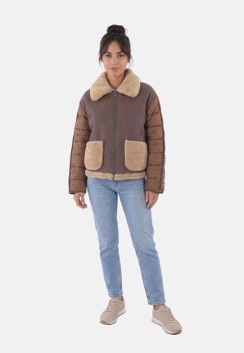 Blousons et vestes save the duck josette 40060-hazelnut brown